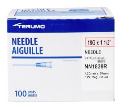 TERUMO NEEDLE 18GA X 1-1/2